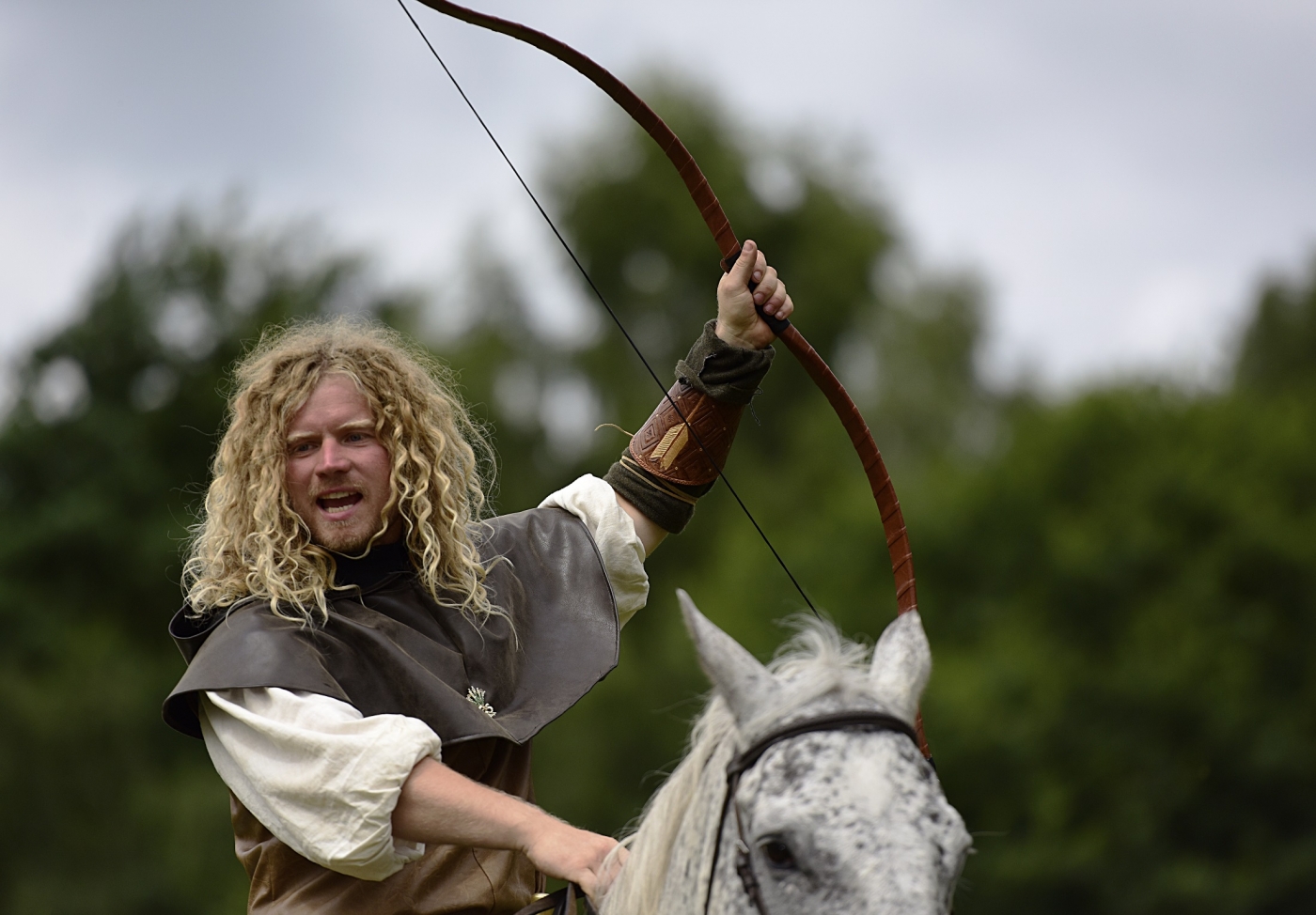 Mounted archer at Robin Hood Festival
